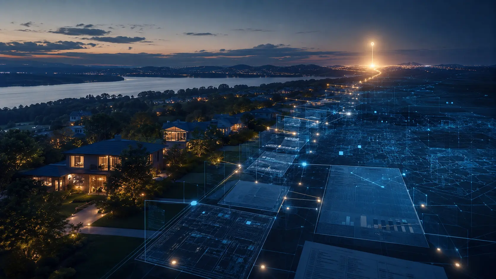 Property landscape transitioning into a connected evidence and intelligence network toward a human focal point